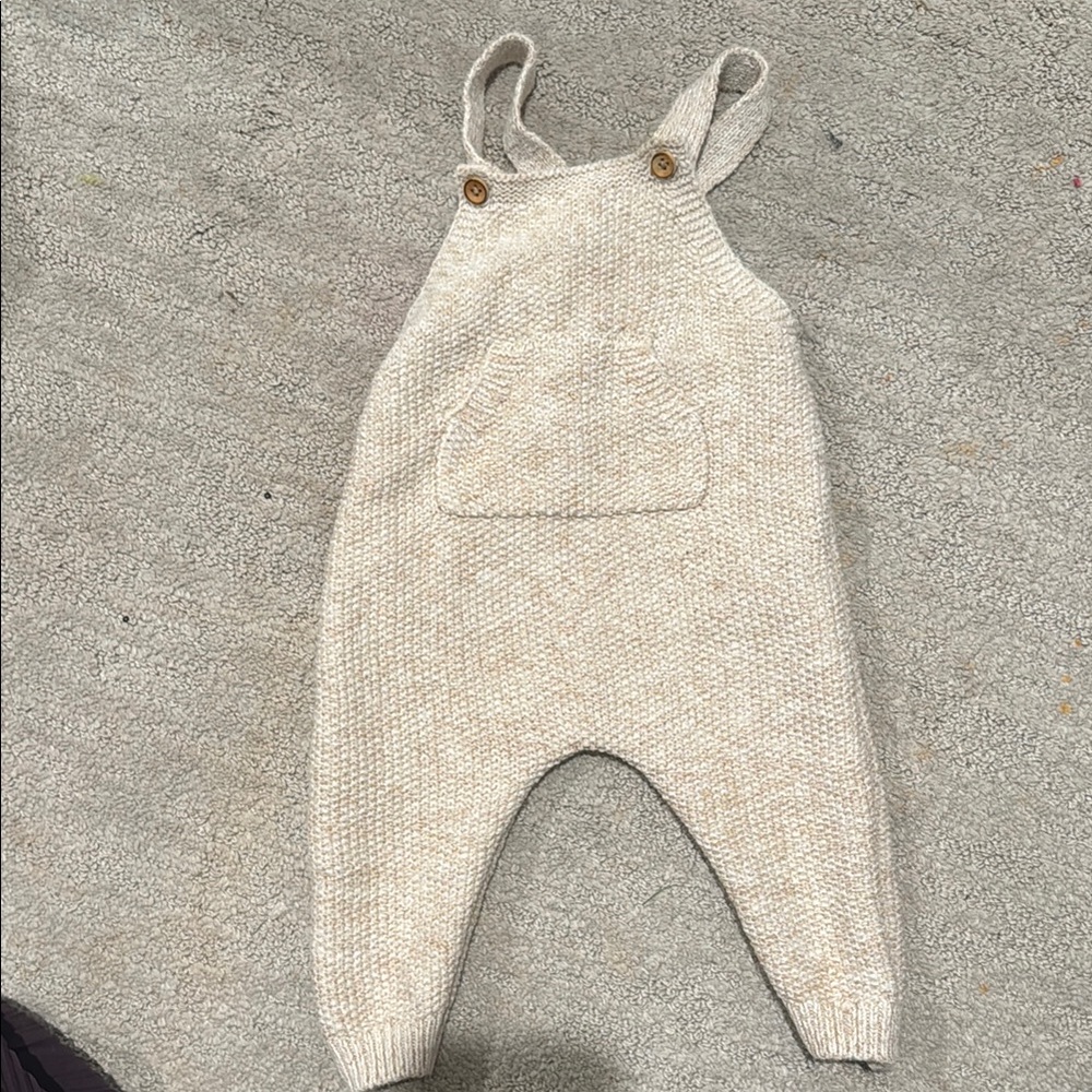 Zara Cream Overalls with Adjustable Straps